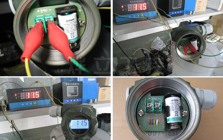 電池供電溫度變送器現場實物